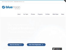 Tablet Screenshot of bluemoonadvisors.com